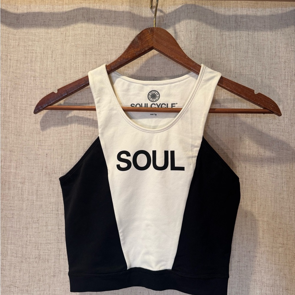 Soul cycle Athletica Black and White Tank Top